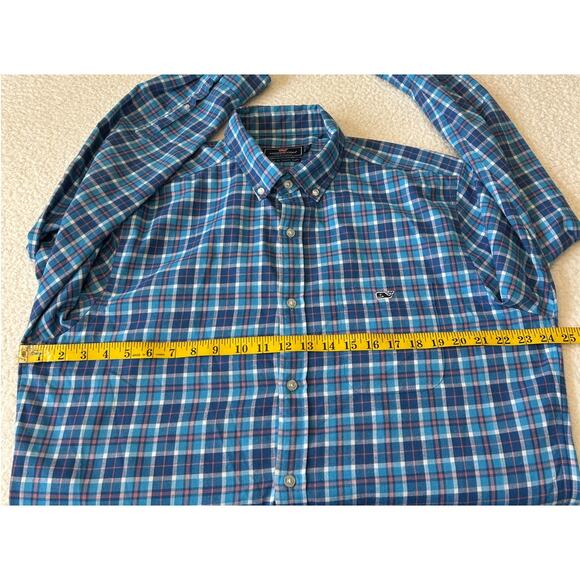Vineyard Vines Classic Fit Tucker Shirt Men's Flannel LS Blue/Pink Plaid Size L - Picture 5 of 7